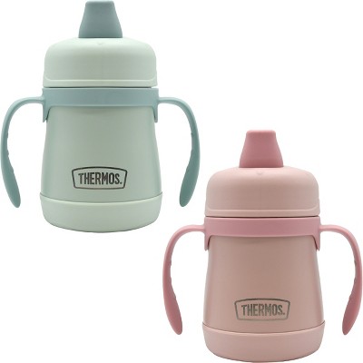 Thermos Baby 10 Oz. Simple Pastels Insulated Stainless Steel Sippy Cup -  Rose : Target