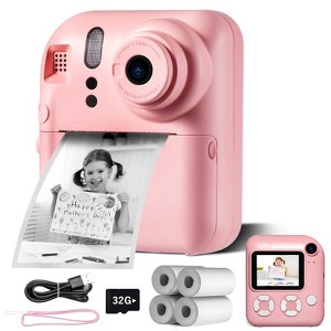 SUGIFT 48MP Kids Instant Camera with Thermal Printing with 1080P Video, Fun Filters, Games, 2.4" Screen, 32GB Card, 4 Rolls Paper - 1 of 4