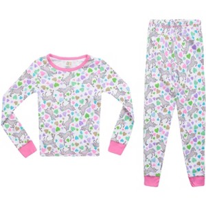 Just Love Girls Printed Pajama Sets - Snug Fitting PJ Tops & Bottoms for Girls - 1 of 1