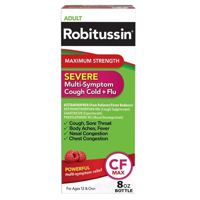 Robitussin Cough + Chest Congestion Dm Max Relief Liquid ...