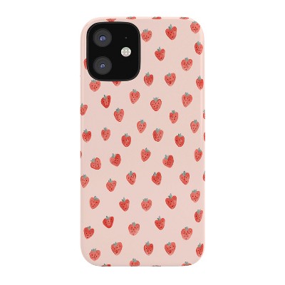 Emanuela Carratoni Strawberries on Pink Snap iPhone Case - Society6