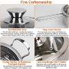 KTMBDW Stainless Steel Cookware Set, Even Heat Induction Pots Pans Set Dishwasher Safe with 2.7/3.7 Quart Stockpot 2 Quart Saucepan 9.17in Frying Pan - 4 of 4