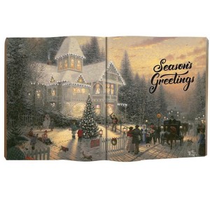 Lighted MDF Optic Book – Vintage Christmas Design and Metal Decor by Manual Woodworkers & Weavers - 1 of 3