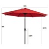 HYLEORY Germar Market Umbrella, Size: 90" H x 120" W x 120" D - 2 of 4