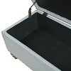 PAGED Upholstered Storage Ottoman Bench Elegant Style Foot Stool with Hidden Support Hinges and Rivets Trim for Family Room - 4 of 4