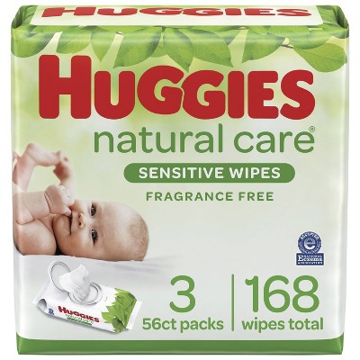 Huggies Natural Care Sensitive Unscented Baby Wipes - 168ct