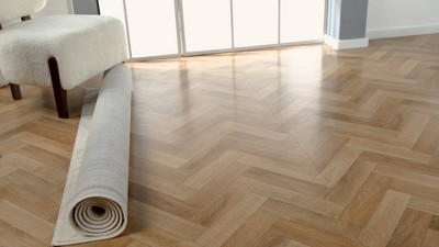 Cream Floral Patterned Synthetic 2x3 Area Rug