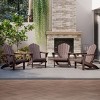 WestinTrends Highland Outdoor Patio HDPE Adirondack Chairs With Cup Holders (Set of 4) - 2 of 4