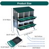 Chicken Nesting Boxes, Chicken Egg Laying Box with Chicken Perch, Metal Roll Away Nest Box for Chicken Coop Hens Poultry - 4 of 4