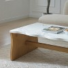 PAGED Wave-Shaped Coffee Table Modern Minimalist Living Room Table with Faux Marble Table Top, Center Table for Living Room, Study - 3 of 4