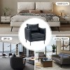 Georges Modern Vegan Leather Armchair with Unique Arms|ARTFUL LIVING DESIGNS - 4 of 4
