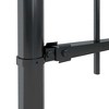 vidaXL Garden Fence with Hoop Top Steel 11.2' Black - 4 of 4