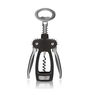 Innovine Double Lever Corkscrew, Ergonomic Winged Wine Opener with Non-stick Worm, Durable and Easy to Use, Perfect for Home Bar, Set of 1, Graphite - 1 of 4