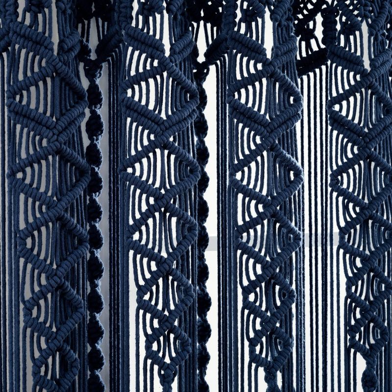 Boho Macrame Textured Cotton Window Curtain Panel - Lush Décor, 4 of 17