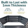 Sunnydaze Corrugated Galvanized Steel Hexagon Raised Garden Bed Kit for Vegetables, Plants, and Flowers - 40" W x 12" H - 2 of 4