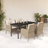 vidaXL Garden Dining Set Beige, Black, Cream White - 2 of 4