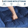 Lazy Chair with Ottoman, Lounge Accent Chair, Folding Footrest,Reading Armchair with Side Pocket for Living Room, Bedroom, Dorm & Office - 4 of 4