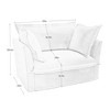 NicBex Couches for Living Room Single Deep Seat Sofa Couch Fabric Slip-covered Armchair with 1 Big Back Cushion and 2 Big Toss Pillows - 4 of 4