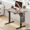 GlasFlength Desk, Standing Desk with Splicing Board, Adjustable Height for Study Room, Game Room, Office, Black, 100"*60"*71" - 3 of 4