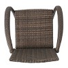 DSVIMOY Counter and Bar Stool Modern Rattan Barstools with Powder Coated Metal Frame for Patio, Brown, 40.5"*23.25"*12" - 4 of 4