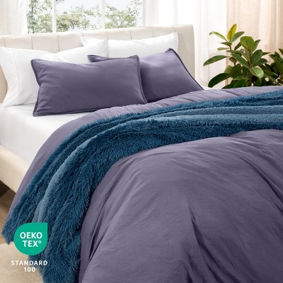 Dusty Purple Full Microfiber Duvet Cover and Sham Set