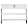 vidaXL Console Cabinet with Metal Legs White Solid Wood Pine OSLO - 4 of 4