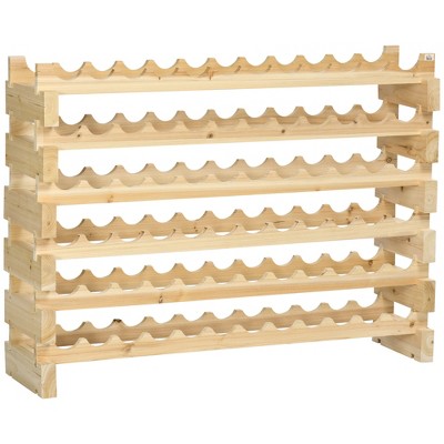 VYNXARIA Stackable Wine Racks, Modular 72-Bottle Holder, Freestanding Display for Kitchen and Cellar
