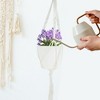 Unique Bargains Macrame Plant Hanger Woven Cotton Indoor Outdoor Decorative - 3 of 4