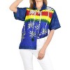 LA LEELA Hawaiian Shirts Womens Casual Summer Beach Party Blouse Shirt Short Sleeve Vacation Button Up Dress Tops Tee Shirts Blouses - 4 of 4