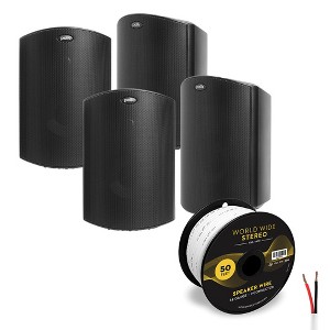 Polk Audio Atrium6 All Weather Outdoor Loudspeaker Cable Bundle - 4 Pack - 1 of 4