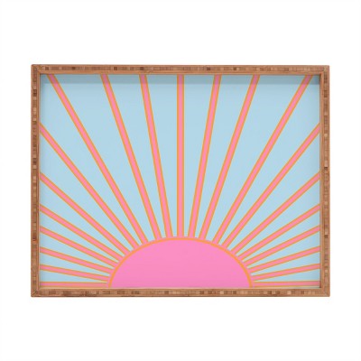 Daily Regina Designs Le Soleil 02 Abstract Retro Rectangular Tray - Deny Designs