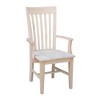 Tall Mission Chair with Arms Unfinished - International Concepts: Solid Wood, Parawood, Slat Back - image 2 of 4