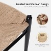 Wooakway 17.5" 20" 39.4" Fully Assembled Wishbone Barstool, Weave Counter Height Bar Stool for Kitchen Island - 3 of 4