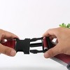 Unique Bargains Plastic Release Buckle Adjustable Nylon Luggage Strap Belt Band Gray Burgundy - 3 of 4