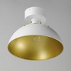Maxim Lighting Dawn 1 - Light Semi-Flush Mount in  White/Satin Brass - 4 of 4