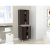 4 Door Breakroom Cabinet Espresso/Amber Gray - Inval - 3 of 4