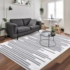 Modern Berber Stripe Rug Indoor Farmhouse Area Rug Low Pile Non Slip Throw Rug - image 2 of 4