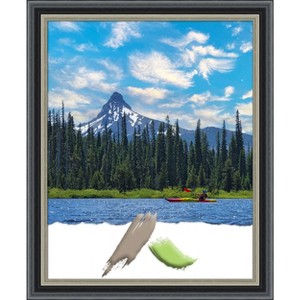 Amanti Art Theo Black Silver Wood Picture Frame - 1 of 4