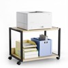 Karl Home 2-Tier Printer Stand P2 Particleboard Oak Color Combo A 17.7x12x13.4 Inches - 3 of 4