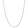 Black Bow Jewelry 1.2mm 14k White Gold Solid Diamond Cut Spiga Chain Necklace - 3 of 4