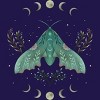 Junior's Design By Humans Luna and Moth By EpisodicDrawing T-Shirt - 2 of 3