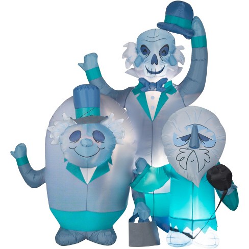 Gemmy Airblown Haunted Mansion Hitchhiking Ghosts Scene Disney , 6 ft Tall, Blue - image 1 of 2