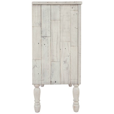 Transitional Whitewash Adjustable Office Accent Cabinet