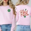 Simply Sage Market Women's Graphic Sweatshirt Merry Mama Checkered Front and Back - 2 of 4