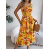 Clearlove Womens Summer Floral Maxi Dresses Sleeveless Smocked Spaghetti Strap A Line Flowy Beach Long Desses - 4 of 4