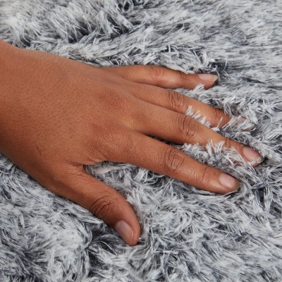 Gray Faux Fur 18x18 Euro Throw Pillow Covers, Set of 2