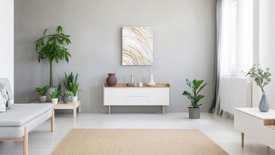 Large Coastal Sunset Abstract Canvas Art for Kids