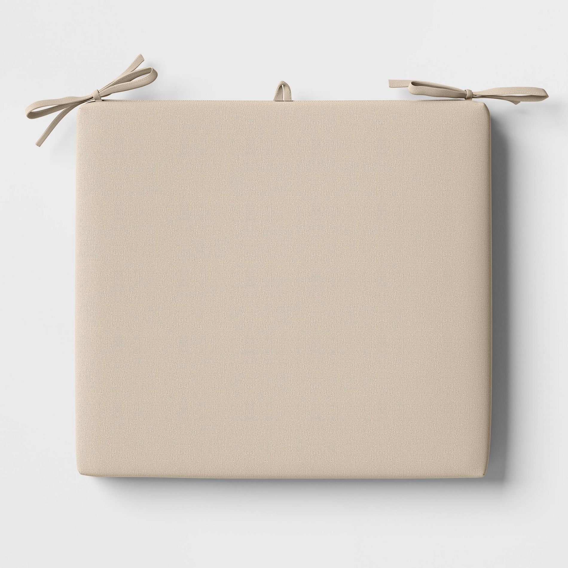 18"x20" Solid Woven Outdoor Chair Seat Cushion Tan - Threshold™