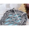 Alilang Vintage Gothic Cameo Rose Brooch Pin with Antique Silvery Tone and Rhinestone Accents - 4 of 4