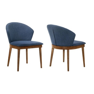 Set of 2Juno Fabric Wood Dining Chairs - Armen Living